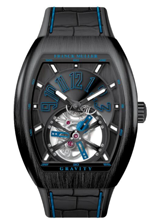 Buy Franck Muller Vanguard Gravity Tourbillon Brushed Black Titanium - Blue Replica Watch for sale Cheap Price V 41 T GRAVITY CS NR BR (BL) (TT) (NR NR BL) - Click Image to Close